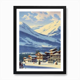 Appi Kogen, Japan Ski Resort Vintage Landscape 2 Skiing Poster Art Print