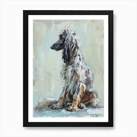 Afghan Hound Acrylic Painting 4 Art Print