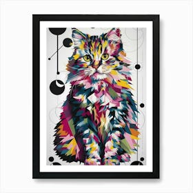 Colorful Cat 3 Art Print