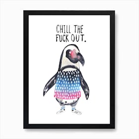 Penguin Sweater Art Print