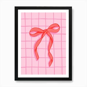 Pink Bow Art Print