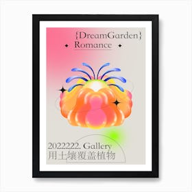 Pink Garden Romance Art Print