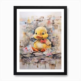 Duckling In A Bow Tie Art Print