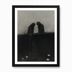 Dark Gothic Two Ghosts Art Print