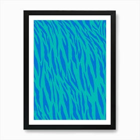 Blue animal print  Art Print