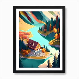 Aerialmountainview Art Print