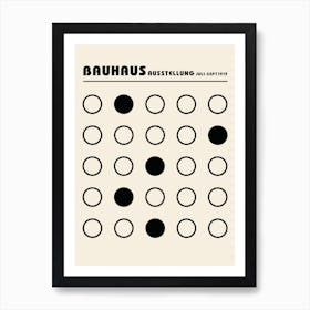 Bauhaus Small Black and White Beige Art Print