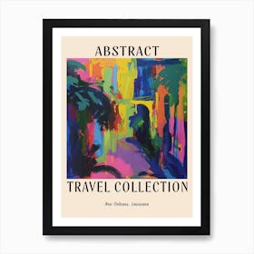 Abstract Travel Collection Poster New Orleans Louisiana 3 Art Print