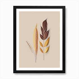 Corn Silk Spices And Herbs Retro Minimal 4 Art Print