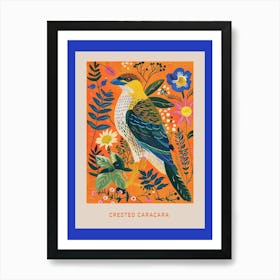 Spring Birds Poster Crested Caracara 2 Art Print