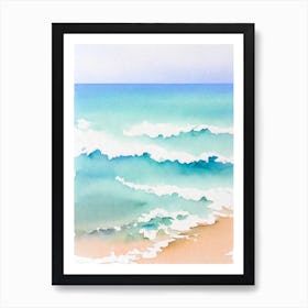 Myrtos Beach, 3 Kefalonia, Greece Watercolour Art Print