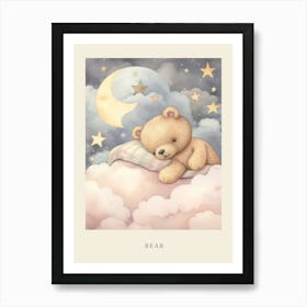 Sleeping Baby Bear Cub 2 Nursery Poster Art Print