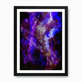 Space dust cloud abstract Painting Art Print