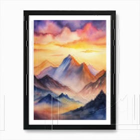 A Modern Aesthetic Blending Warm Sunset Hues With (1) Art Print