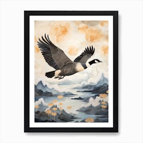 Canada Goose 1 Gold Detail Painting Art Print
