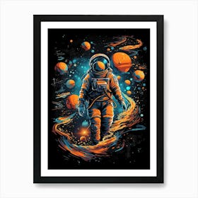 Astronaut In Space 13 Art Print