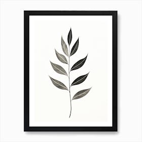 Minimal Leaves Art Print