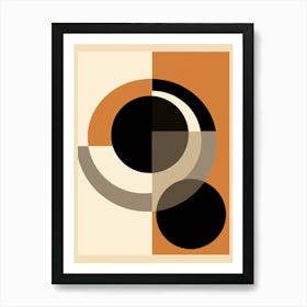 Radiant Retro; Geometric Glow, Mid Century Art Print