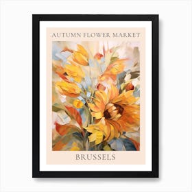 Autumn Flower Market Poster Brussels 2 Art Print