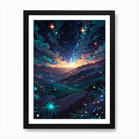 Night Sky With Stars 8 Art Print