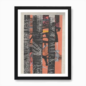 Collage Orange Middle Art Print