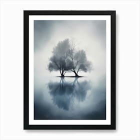 Trees In The Mist Canvas Print Art Print