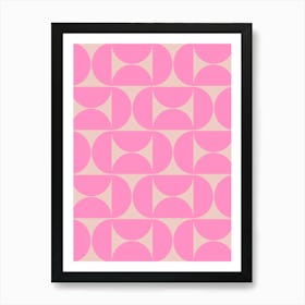 Mid Century Modern Peach And Pink Art Print