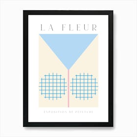 La Fleur Geometric Flowers Poster Art Print