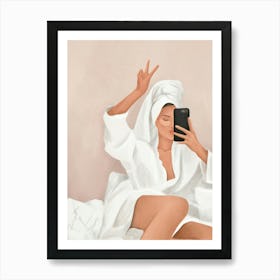 Morning Selfie Art Print