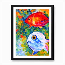 Giant Ocean Sunfish Matisse Inspired Art Print