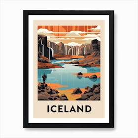 Vintage Travel Poster Iceland 7 Art Print