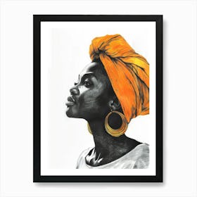 African Woman Canvas Print 6 Art Print