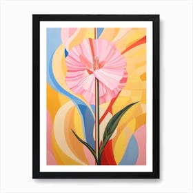 Gladiolus 4 Hilma Af Klint Inspired Pastel Flower Painting Art Print