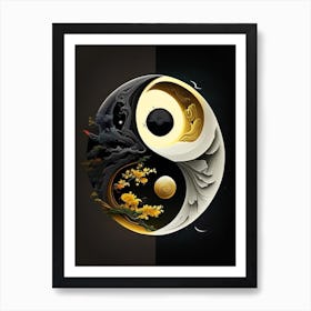 Repeat 6, Yin and Yang Illustration Art Print