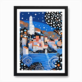 Portovenere, Italy, Illustration In The Style Of Pop Art 2 Art Print