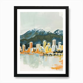 Travel Poster Happy Places Vancouver 2 Art Print