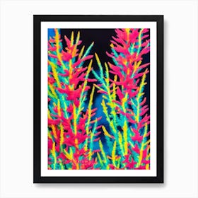 Acropora Aspera Vibrant Painting Art Print