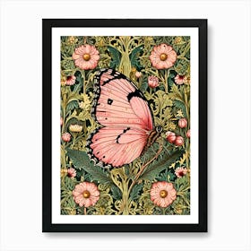 Pink Butterfly Art Print