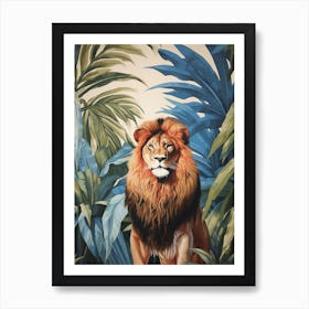 Lion 1 Tropical Animal Portrait Art Print