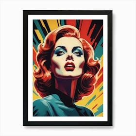 Woman In The Style Of Pop Art (20) Art Print