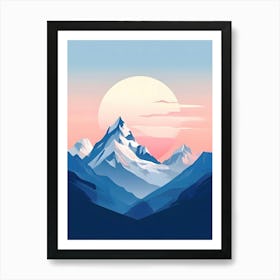 Mountains At Sunset Art Print