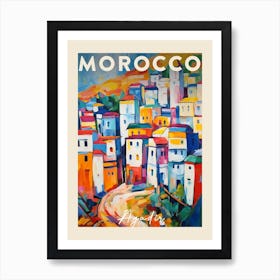 Agadir Morocco 4 Fauvist Painting  Travel Poster Art Print