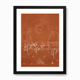 Sun Over The Desert 4 Art Print