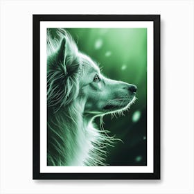 White Dog Art Print