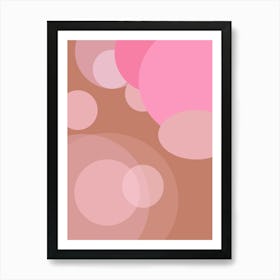 Pink And Brown Abstract Art Print