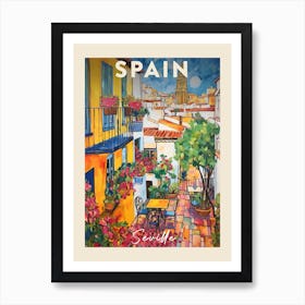 Seville Spain 1 Fauvist Painting Travel Poster Art Print