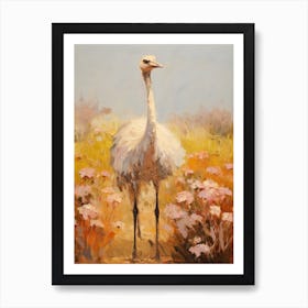 Bird Painting Ostrich 2 Art Print