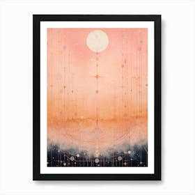 Celestial Geometric Illustration 5 Art Print