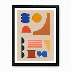 Colorful Modern Abstract Shapes Art Print