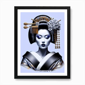 Japan Traditional Geisha Illustration By Ad 103 Art Print